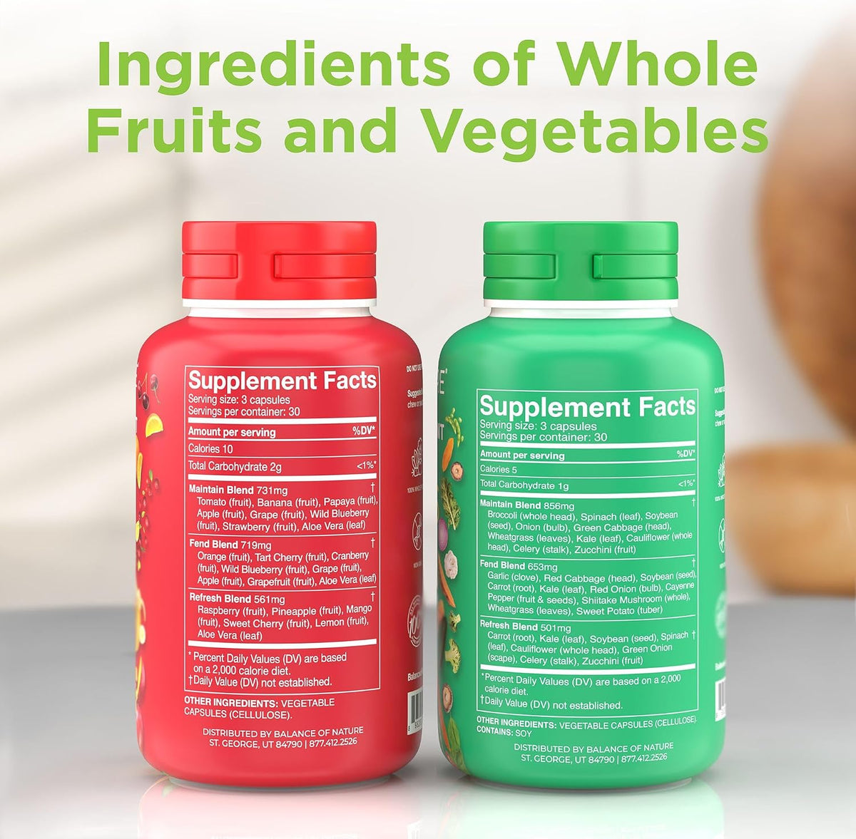 Balance of Nature Whole Food Supplement – Fruits & Veggies, 30 Servings | Daily Whole-Food Nutrition for Men, Women & Kids
