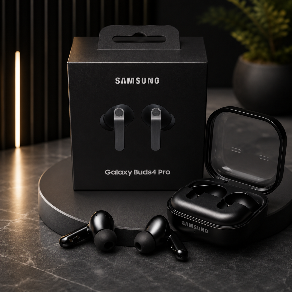 Samsung Galaxy Buds4 Pro Wireless Earbuds – Black, Hi-Fi Audio, Adaptive ANC, Bluetooth 6.1, 360 Audio & Wireless Charging Case