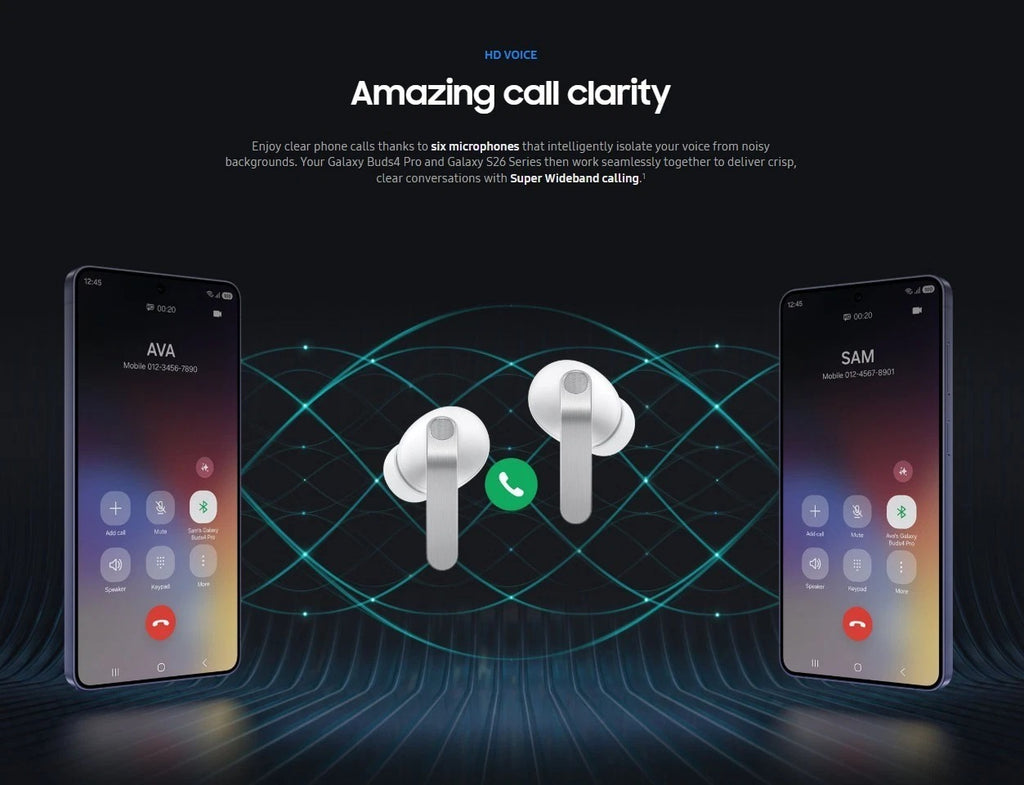 Samsung Galaxy Buds4 Pro Wireless Earbuds – Black, Hi-Fi Audio, Adaptive ANC, Bluetooth 6.1, 360 Audio & Wireless Charging Case