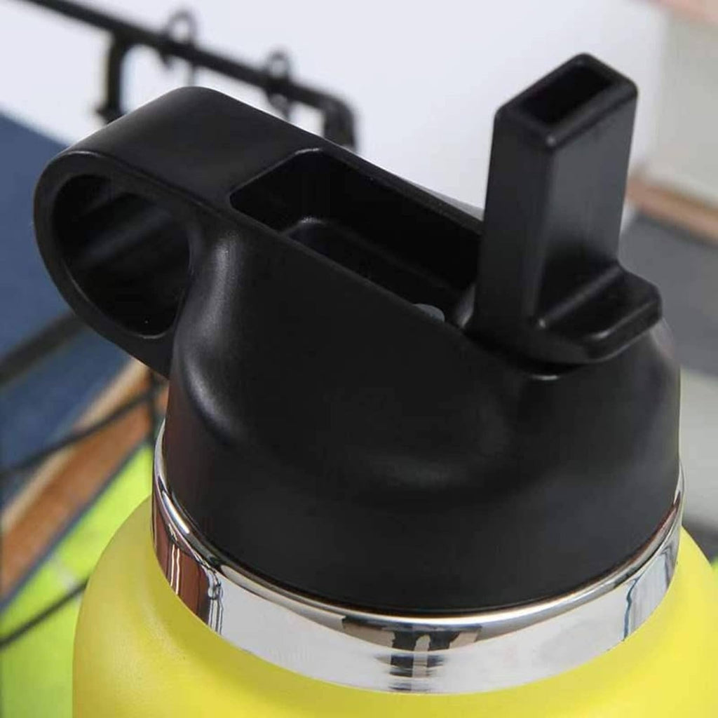Insulated Water Bottle Replacement Lid – Black Leak-Resistant Screw Top Cap with Drinking Opening