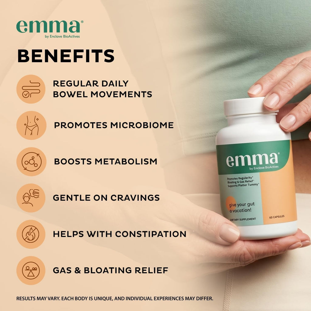 Emma Gut Health Formula – Digestive Support Dietary Supplement, 60 Capsules