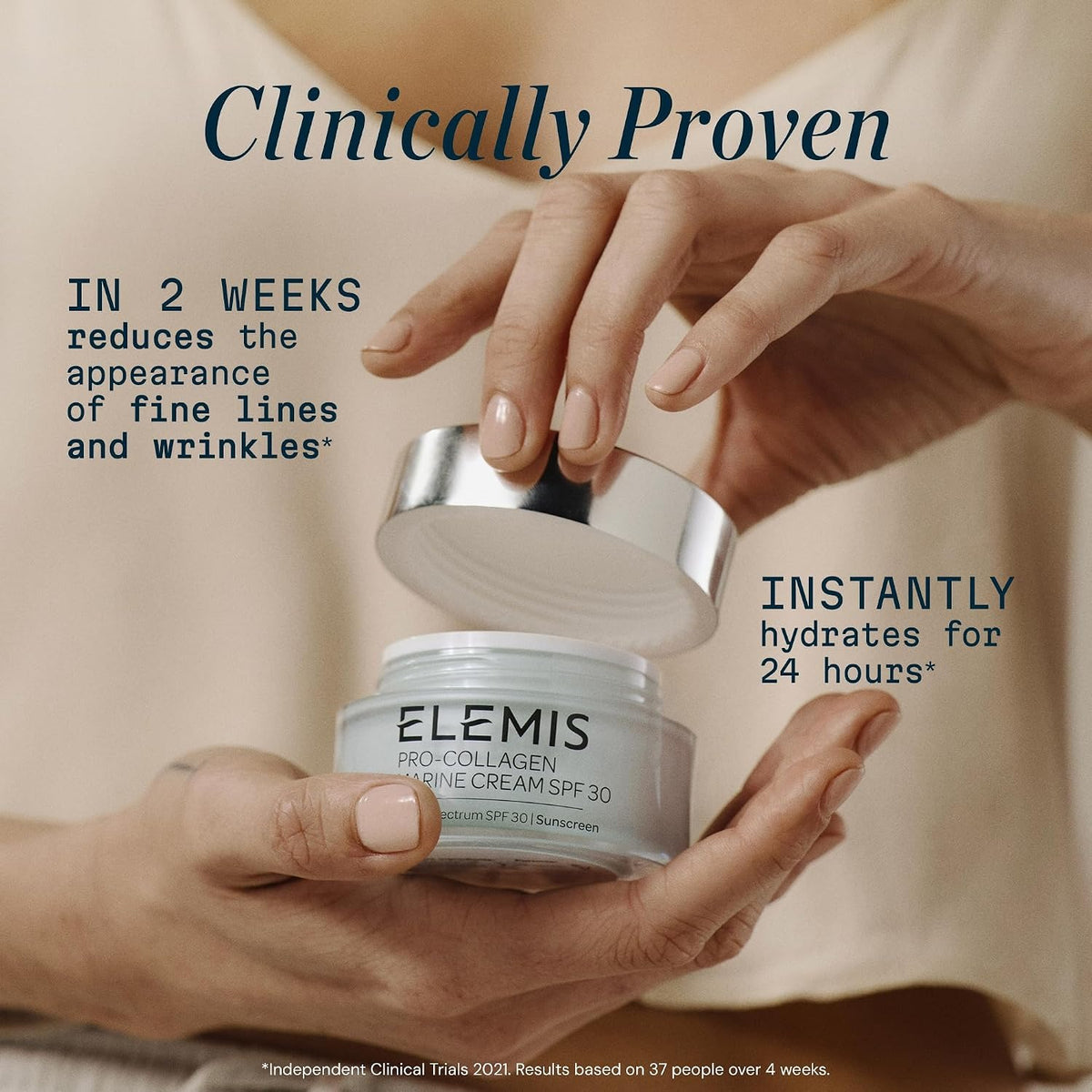 ELEMIS Pro-Collagen Marine Cream SPF 30 – Anti-Wrinkle Moisturizer & Sunscreen, 50ml