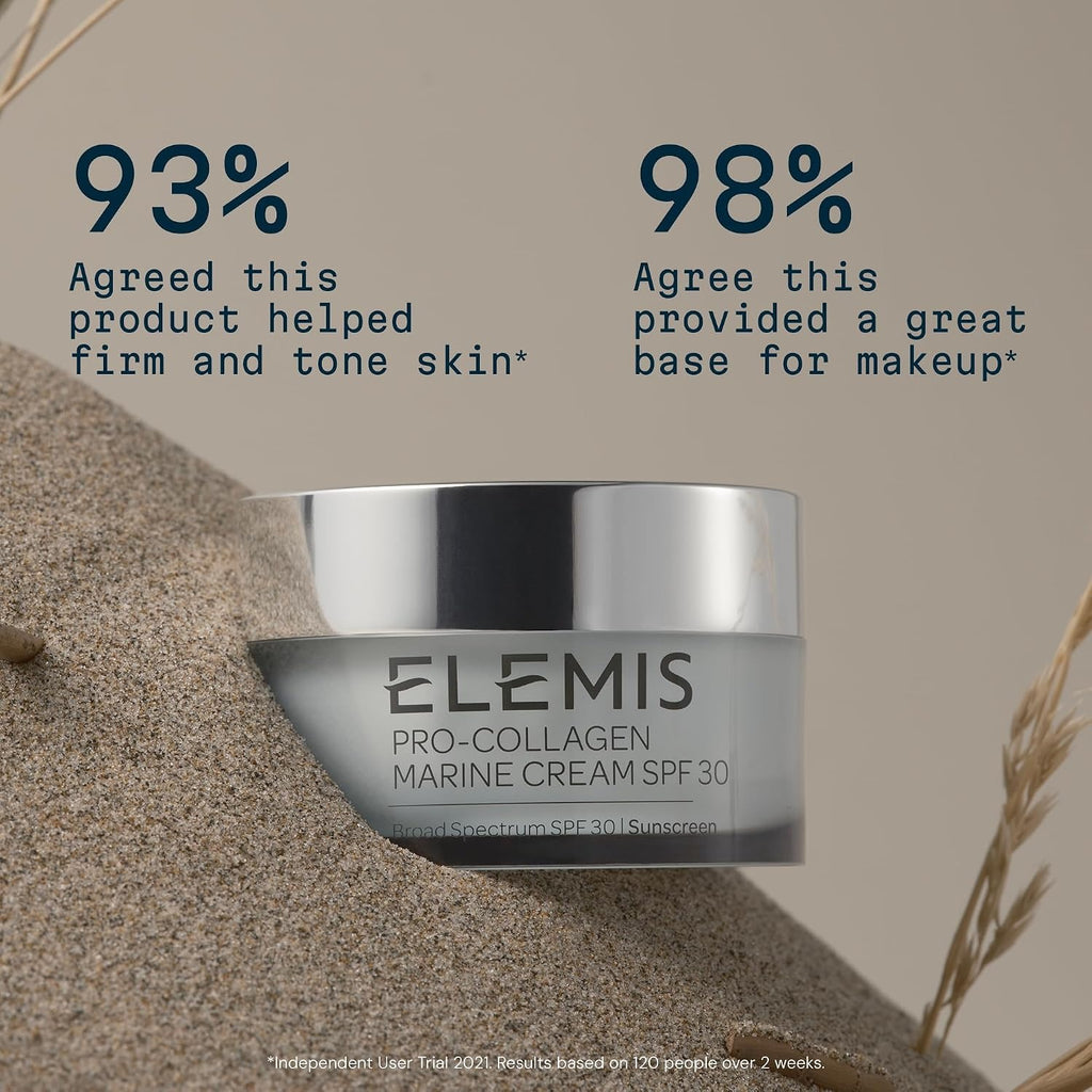 ELEMIS Pro-Collagen Marine Cream SPF 30 – Anti-Wrinkle Moisturizer & Sunscreen, 50ml