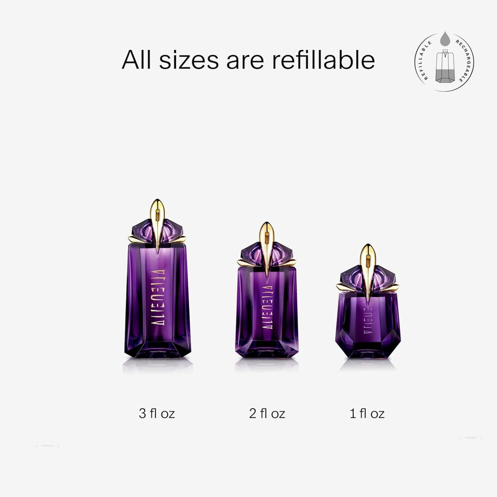 Mugler Alien Eau de Parfum 90ml / 3.0 Fl Oz | Women's Luxury Fragrance | Long-Lasting Floral Perfume | Refillable Talisman Bottle